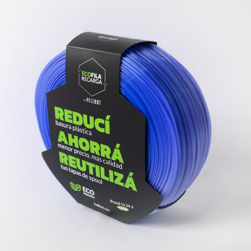 Pla Ecofila Recarga 1KG Azul