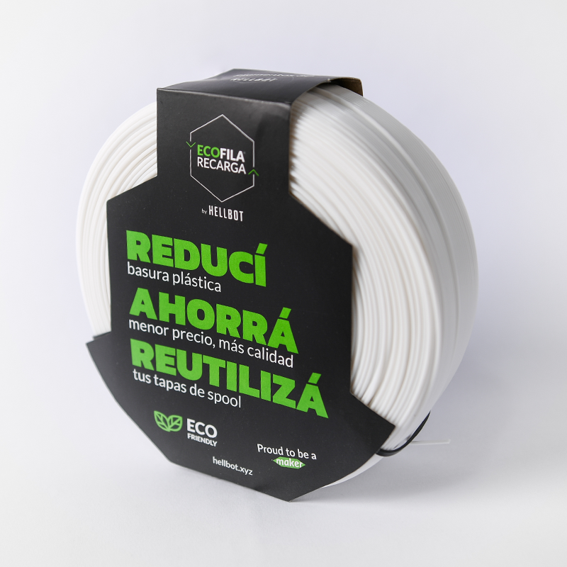 Pla Ecofila Recarga 1KG Blanco