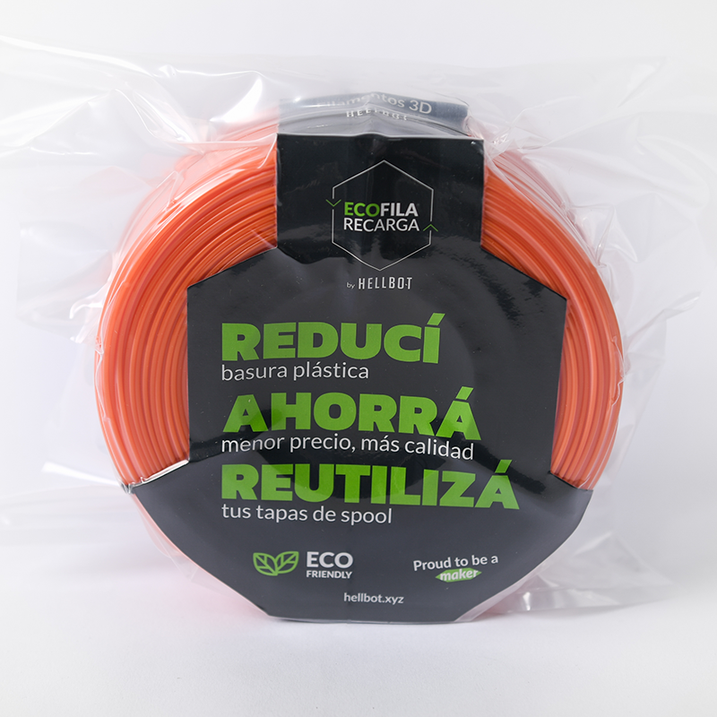 Pla Ecofila Recarga 1KG Naranja