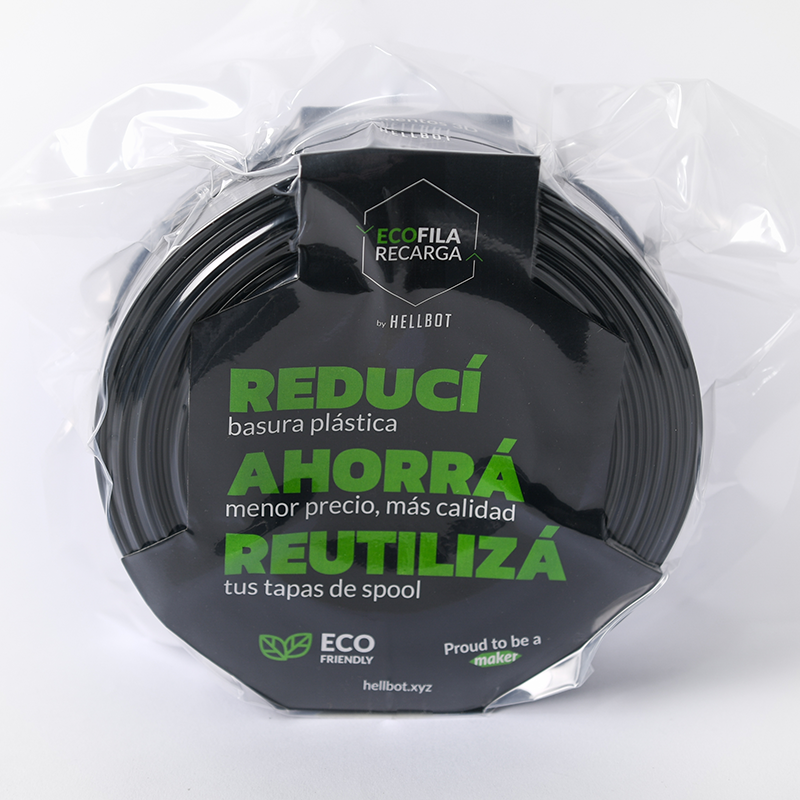 Pla Ecofila Recarga 1KG Negro