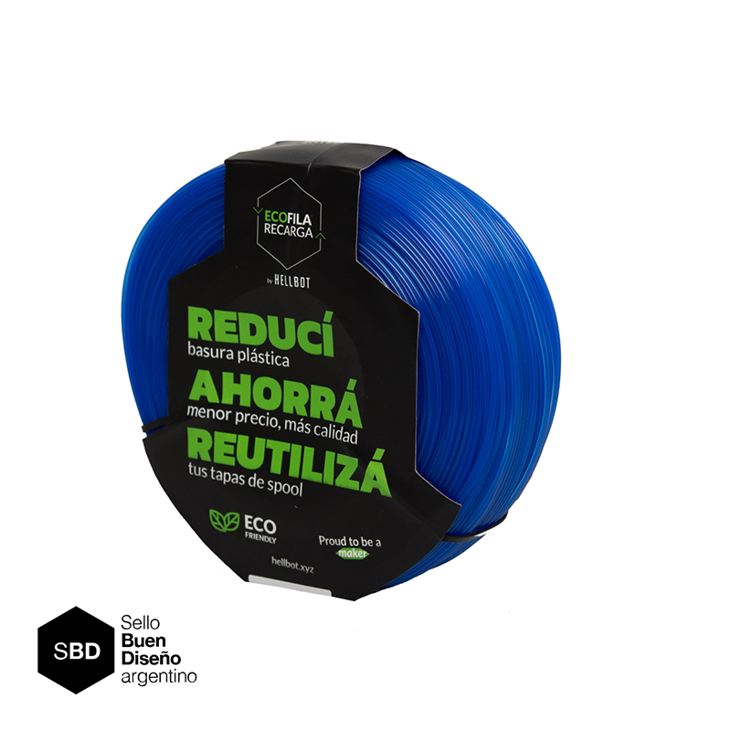 Pla Ecofila Recarga Crystal Colors 1KG Zafiro Translucido