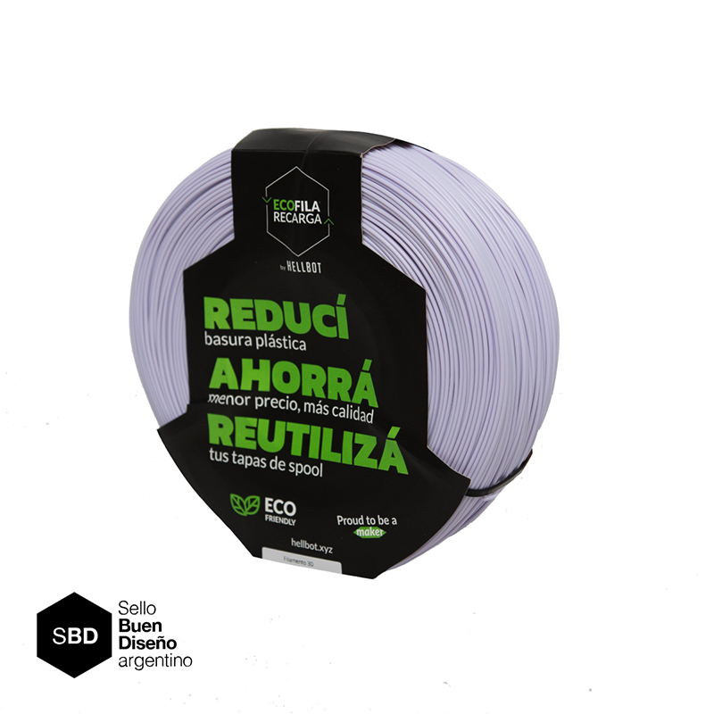 Pla Ecofila Recarga Soft Color Pasteles 1KG Lavanda Pastel