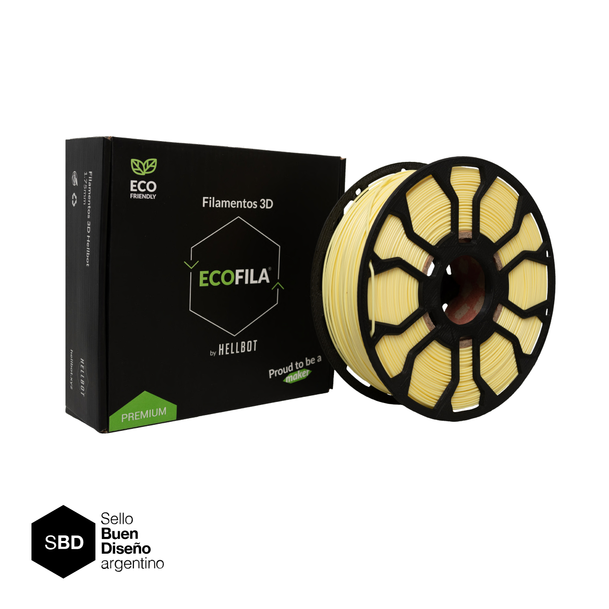 Pla Ecofila Soft Color Pasteles 1KG Vainilla Pastel